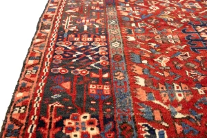 Semi Antique Red Tribal 5X6 Karajeh Persian Rug