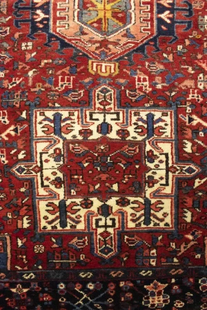 Semi Antique Red Tribal 5X6 Karajeh Persian Rug