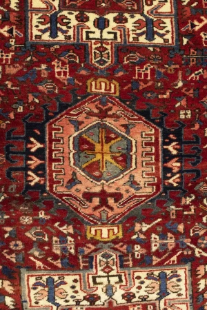 Semi Antique Red Tribal 5X6 Karajeh Persian Rug