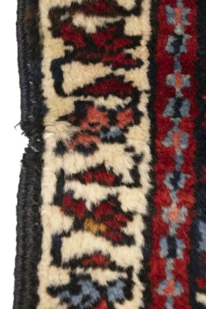 Vintage Red Geometric 5X6 Karajeh Persian Rug