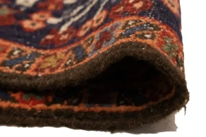 Vintage Cream Tribal 5X8 Karajeh Persian Rug