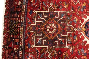 Semi Antique Red Tribal 4'6X6'3 Karajeh Persian Rug