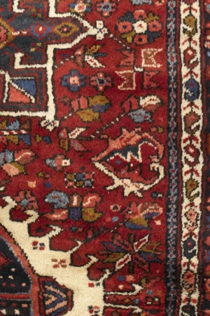 Semi Antique Red Tribal 4'6X6'3 Karajeh Persian Rug