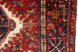 Semi Antique Red Tribal 4'6X6'3 Karajeh Persian Rug