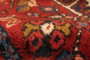 Semi Antique Red Tribal 4'6X6'3 Karajeh Persian Rug