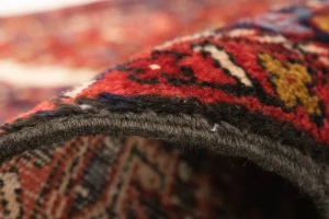 Semi Antique Red Tribal 4'6X6'3 Karajeh Persian Rug