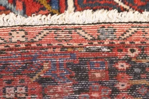 Semi Antique Red Tribal 4'6X6'3 Karajeh Persian Rug