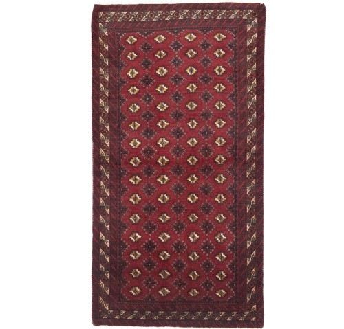 Vintage Red Tribal 3'6X6'8 Balouch Persian Rug