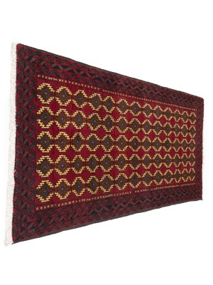 Vintage Red Tribal 3'3X6'4 Balouch Persian Rug