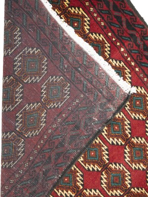 Vintage Red Tribal 3'3X6'4 Balouch Persian Rug