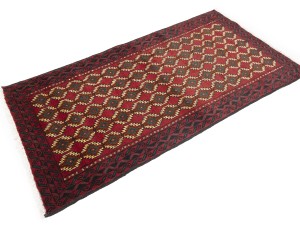 Vintage Red Tribal 3'3X6'4 Balouch Persian Rug