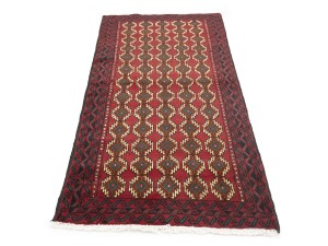 Vintage Red Tribal 3'3X6'4 Balouch Persian Rug