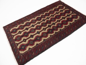 Vintage Beige Tribal 3'6X5'8 Balouch Persian Rug