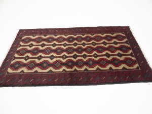 Vintage Beige Tribal 3'6X5'8 Balouch Persian Rug