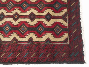 Vintage Beige Tribal 3'6X5'8 Balouch Persian Rug