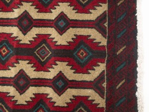 Vintage Beige Tribal 3'6X5'8 Balouch Persian Rug