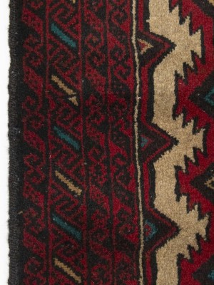 Vintage Beige Tribal 3'6X5'8 Balouch Persian Rug