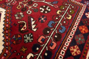 Red Tribal 3'5X5 Shiraz Persian Rug