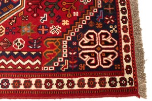 Red Tribal 3'4X5 Shiraz Persian Rug