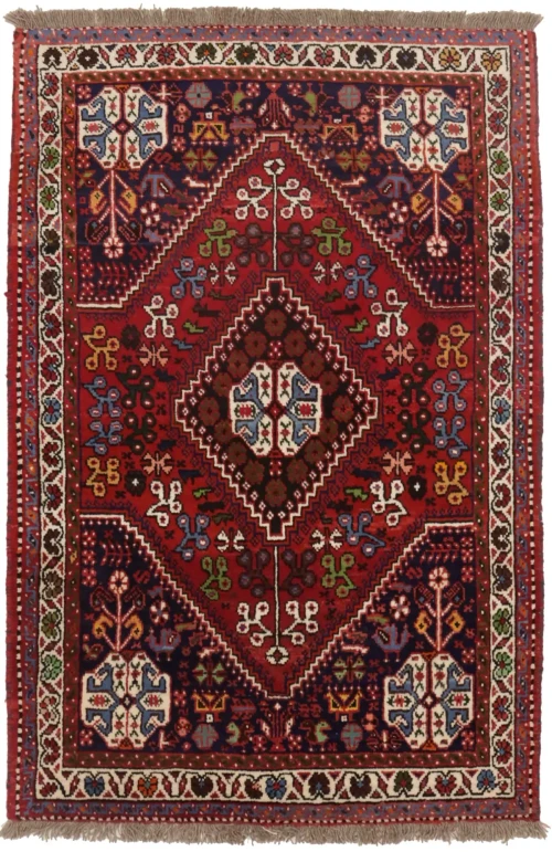 Red Tribal 3'5X5'3 Shiraz Persian Rug