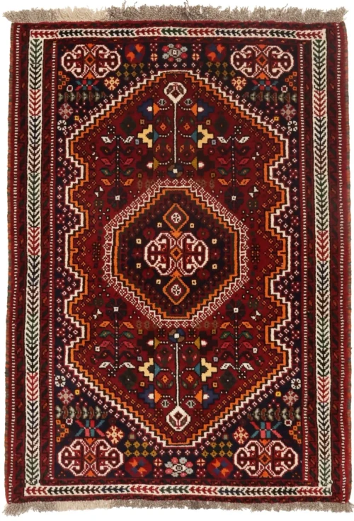 Red Tribal 3'5X5 Shiraz Persian Rug