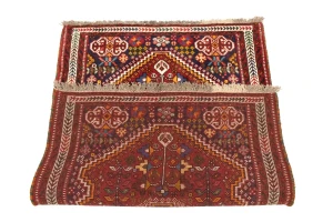 Red Tribal 3'5X5 Shiraz Persian Rug