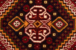 Red Tribal 3'5X5 Shiraz Persian Rug