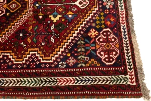 Red Tribal 3'5X5 Shiraz Persian Rug