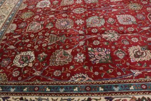 Vintage Red Classic 10X13 Tabriz Persian Rug