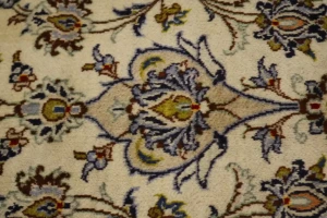 Semi Antique Cream Traditional 10X13 Kashan Persian Rug