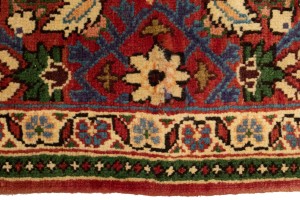 Vintage Red Floral 4X9'5 Mahal Persian Runner Rug