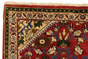Vintage Red Floral 4X9'5 Mahal Persian Runner Rug