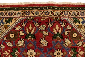 Vintage Red Floral 4X9'5 Mahal Persian Runner Rug