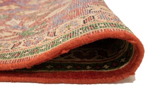 Vintage Red Floral 4X9'5 Mahal Persian Runner Rug