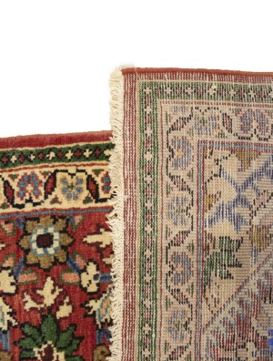 Vintage Red Floral 4X9'5 Mahal Persian Runner Rug
