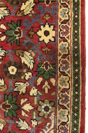 Vintage Red Floral 4X9'5 Mahal Persian Runner Rug