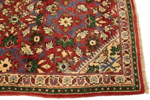 Vintage Red Floral 4X9'5 Mahal Persian Runner Rug