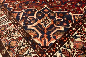 Vintage Red Floral 10X12 Bakhtiari Persian Rug