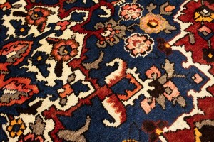 Vintage Red Floral 10X12 Bakhtiari Persian Rug