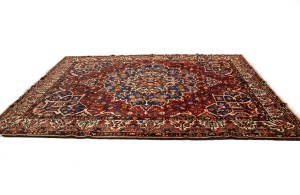 Vintage Red Floral 10X12 Bakhtiari Persian Rug