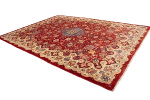 Semi Antique Red Traditional 10X13 Mahal Persian Rug