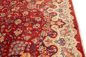Semi Antique Red Traditional 10X13 Mahal Persian Rug