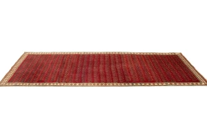 Vintage Tribal Red 3'4X9'7 Botemir Persian Runner Rug