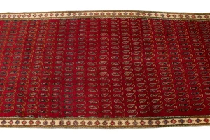 Vintage Tribal Red 3'4X9'7 Botemir Persian Runner Rug