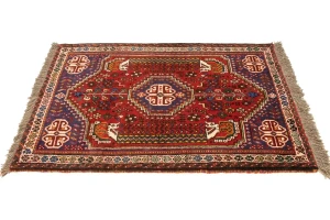 Red Tribal 3X5 Shiraz Persian Rug