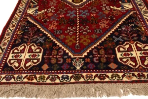 Red Tribal 3'5X5 Shiraz Persian Rug