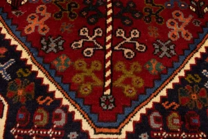 Red Tribal 3'5X5 Shiraz Persian Rug