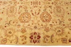 Beige Traditional Floral 5X7 Ziegler Pakistan Rug