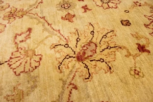 Beige Traditional Floral 5X7 Ziegler Pakistan Rug