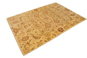 Beige Traditional Floral 5X7 Ziegler Pakistan Rug